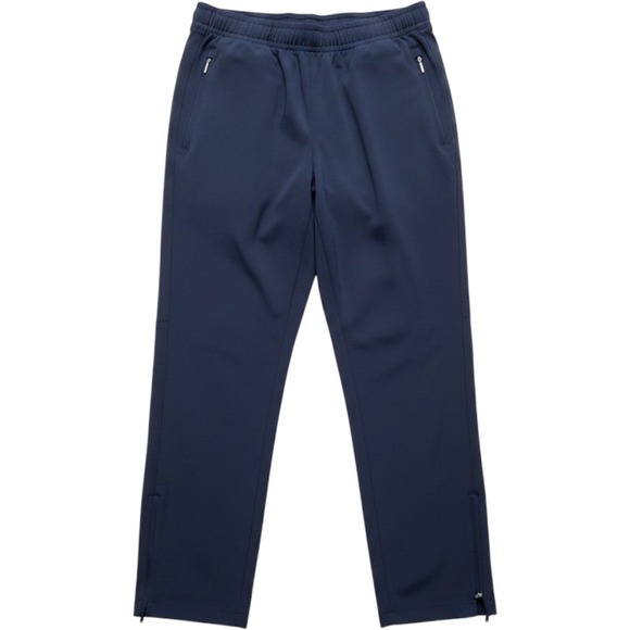 Chico's Pants - Chicos Zenergy Navy Blue Ribbed Side Panel Ankle Pants 1.5R US 10R Zip Pockets